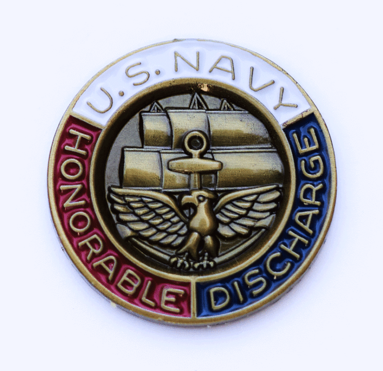 U. S. Navy Honorable Discharge Pin - Tin Can Sailors