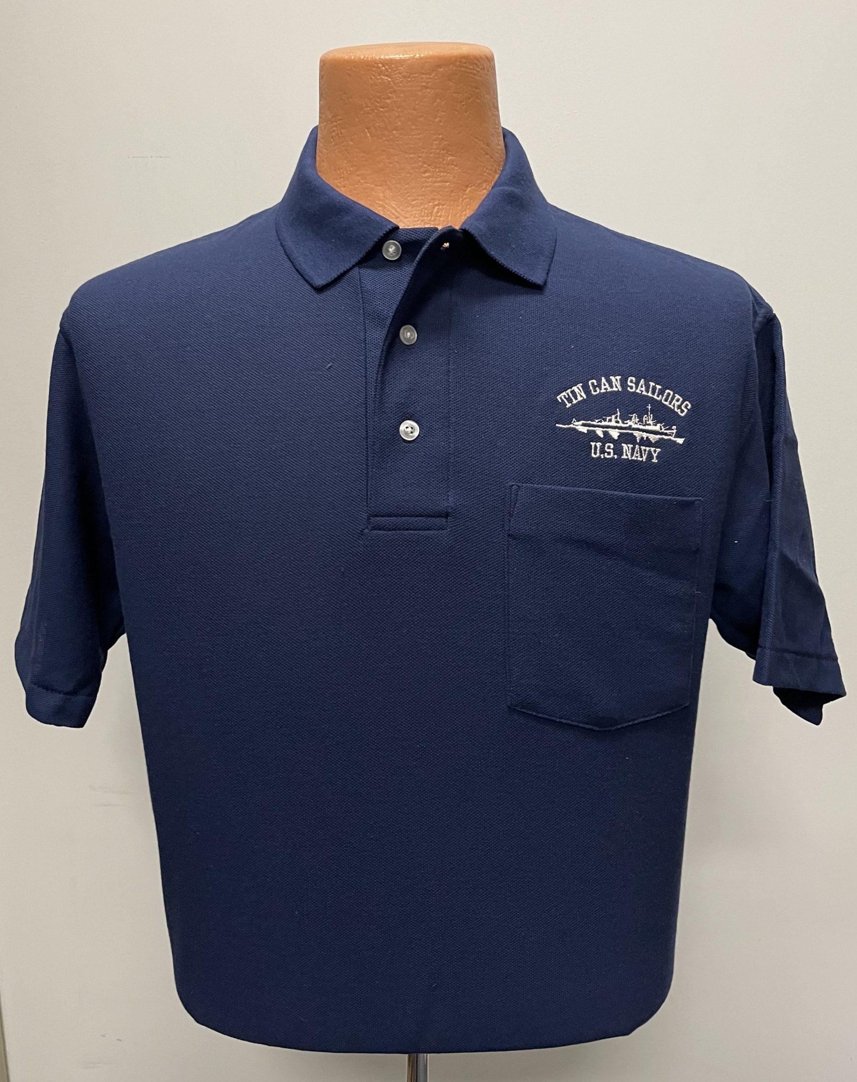 TCS Navy Golf Shirt - Tin Can Sailors